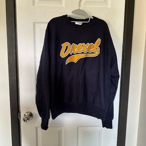 Drexel University Crew Neck, M, Navy